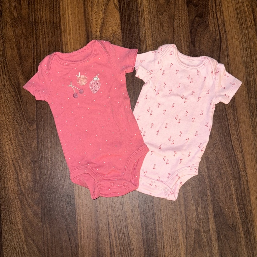 Two short sleeve onesies